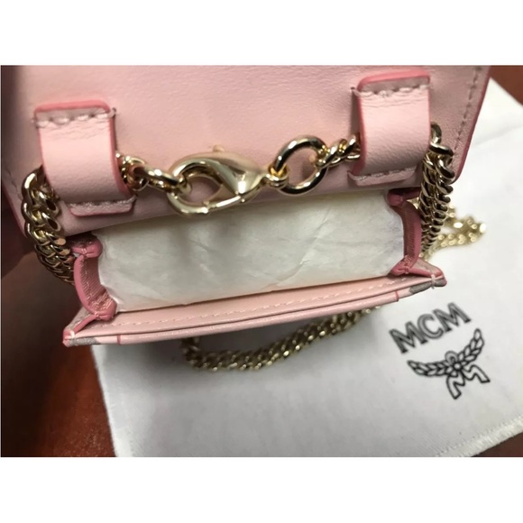 MCM Visetos Patricia Mini Bracelet Bag w. Crossbody Chain pink - Picture 3 of 7